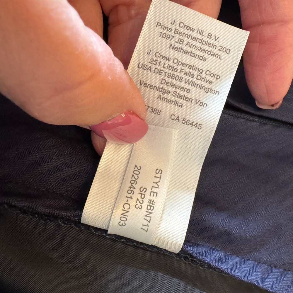 J. Crew Mens Thompson 100% Linen Pants 34x32 Navy Tapered Quiet Luxury Preppy - Picture 6 of 9